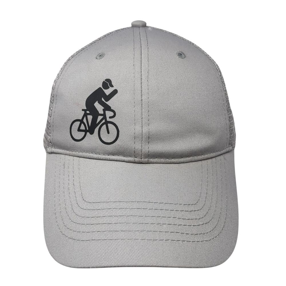 Cycling Snapback Trucker Hat Gray One Size Adjustable Mesh Back BIG X